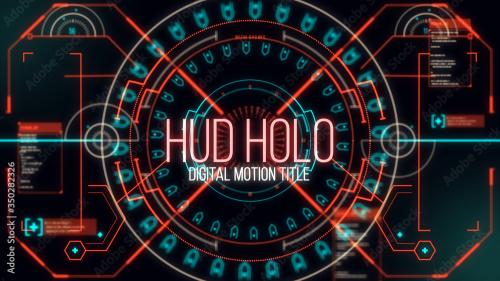 Adobe Stock - Digital HUD Hologram Title - 350282326