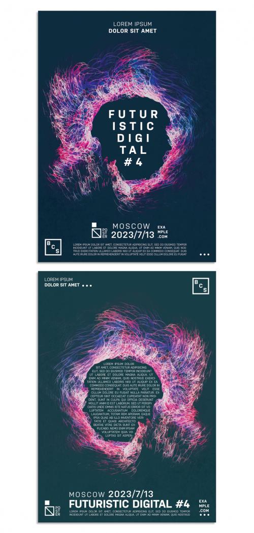 Adobe Stock - Event Flyers Layout on Abstract Colorful Background - 350630643