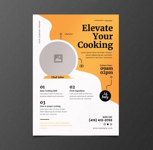 Adobe Stock - Cooking Class Flyer Layout - 350660485