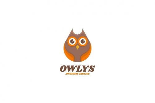 Owl Simple Mascot Logo