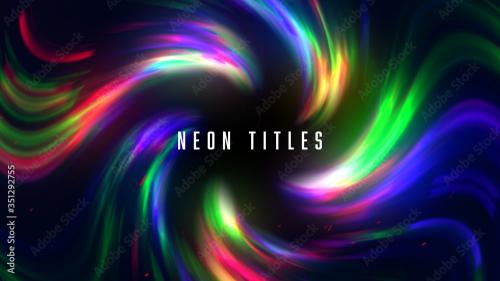 Adobe Stock - Cool Neon Lights Titles - 351292755