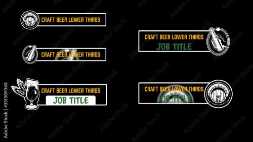 Adobe Stock - Craft Beer Lower Third - 351309368
