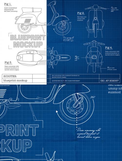 Adobe Stock - Blueprint Sketch Mockup - 351323187
