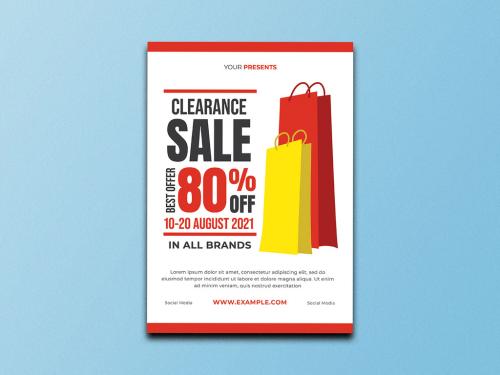 Adobe Stock - Clearance Sale Event Flyer Layout - 351365406