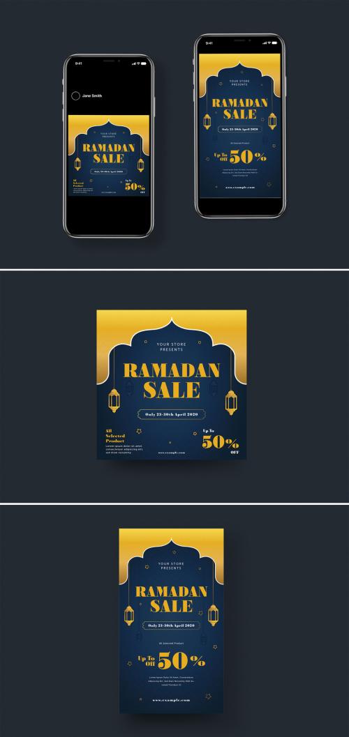Adobe Stock - Ramadan Sale Social Media Post Layouts - 352983977