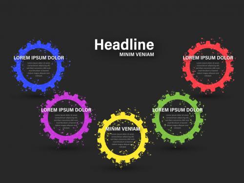 Adobe Stock - Infographic Layout with Abstract Colored Circles - 353449542