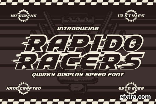Rapido Racers - Quirky Display Speed Font KYGCS2A