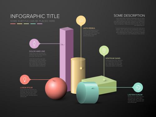 Adobe Stock - Multipurpose Infographic Layout with 3D Shapes - 353719749