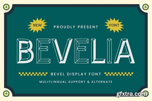 Bevelia - Bevel Display Font KPD5HDY
