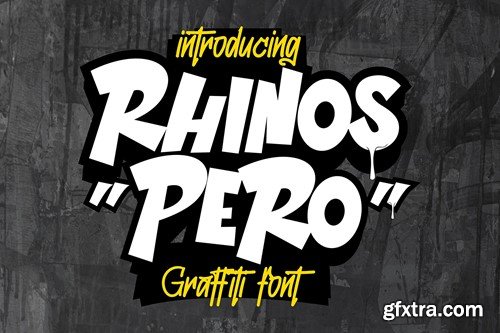 Rhinos Pero - Quirky Graffiti Font J4XVJKK