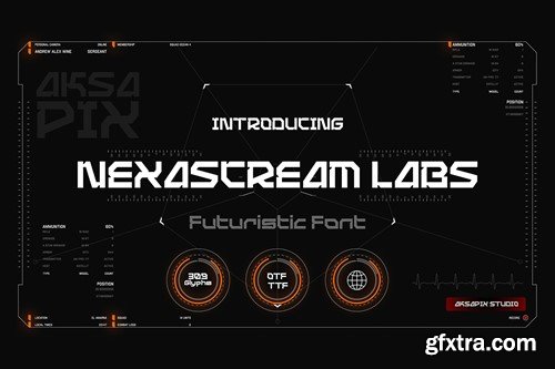 Nexascream Labs - Futuristic Display Font C7Q83XZ