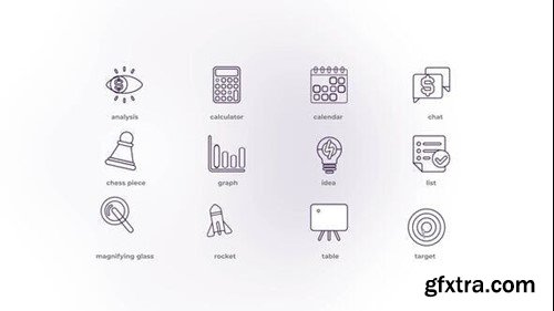 Videohive Business Planning - Outline Icons 50191788