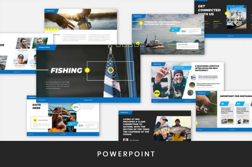 Fishing Community Presentation Powerpoint Template