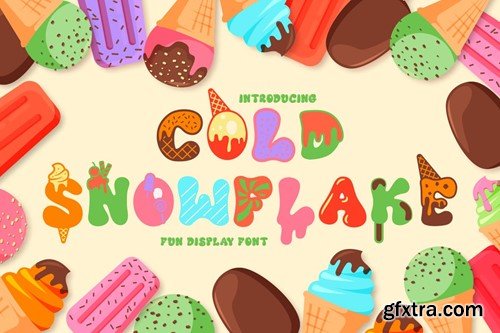 Cold Snowflake - Quirky Ice Cream And Candy Theme XDHV9AV