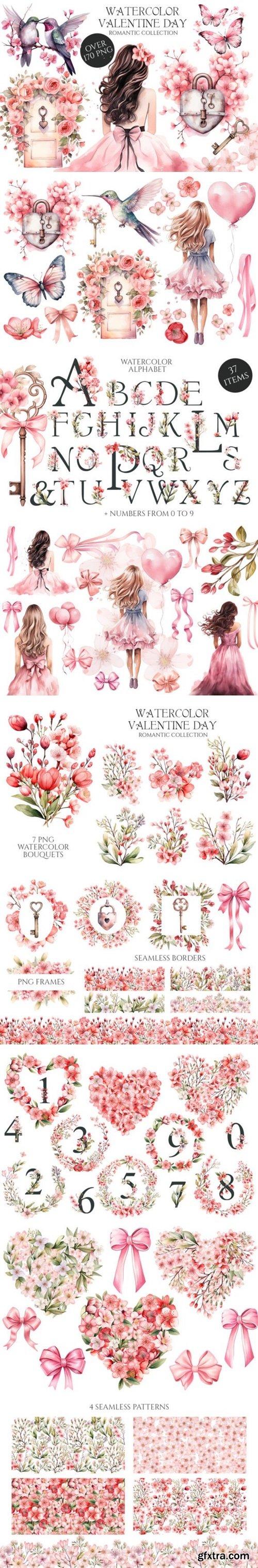Watercolor Valentine Day PNG 86153832