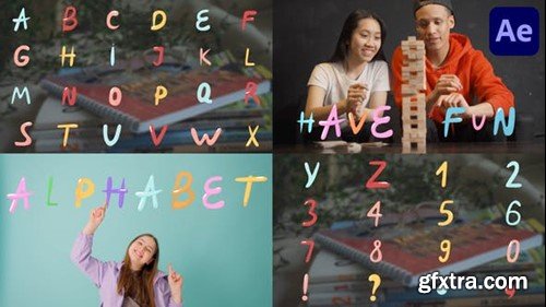 Videohive Colorful Liquid Alphabet for After Effects 50203491