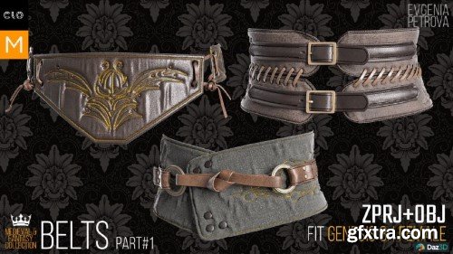 MEDIEVAL BELTS part#1 MD projects + OBJ. Medieval and Fantasy collection