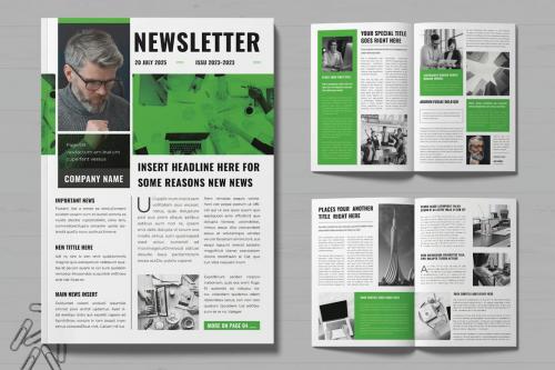 Business Newsletter Magazine Design