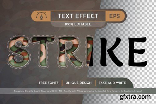 Strike - Editable Text Effect, Font Style 9MV3HKY