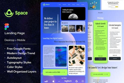 Space Moon Agency - Figma template