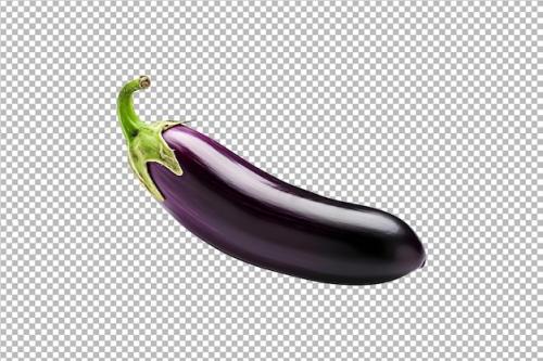 Fresh Brinjal Or Eggplant Png Isolated On A Transparent Background