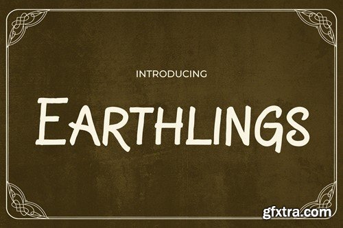 Earthlings - A Retro Handwritten Script BKM3YX4
