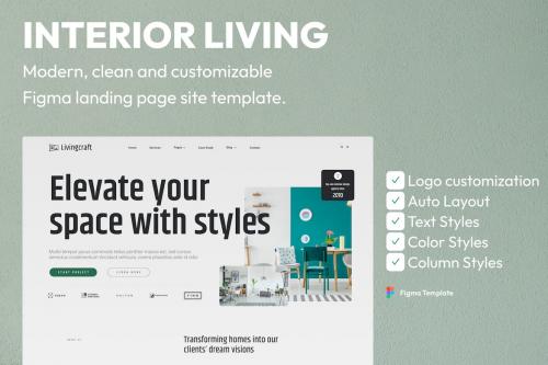 Livingcraft - Interior Design Website UI Template