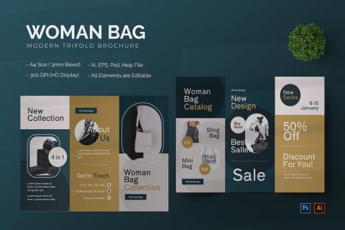 Woman Bag - Trifold Brochure