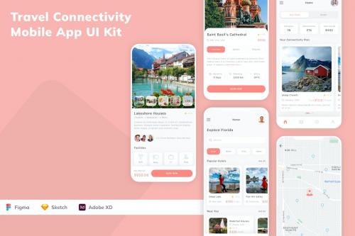 Travel Connectivity Mobile App UI Kit