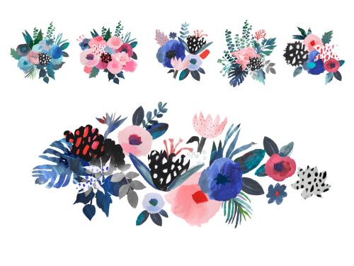 Adobe Stock - Painted Bouquets Art Kit - 354727899