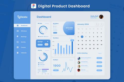 Desto - Modern Product Dashboard UI Kits