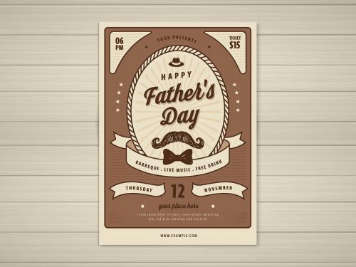 Adobe Stock - Father's Day Flyer Layout - 356522712