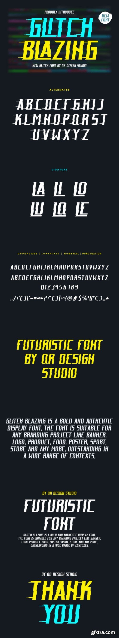 Glitch Blazing Font