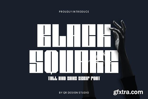Black Square - Sport & Tall Font MDG3F3Y