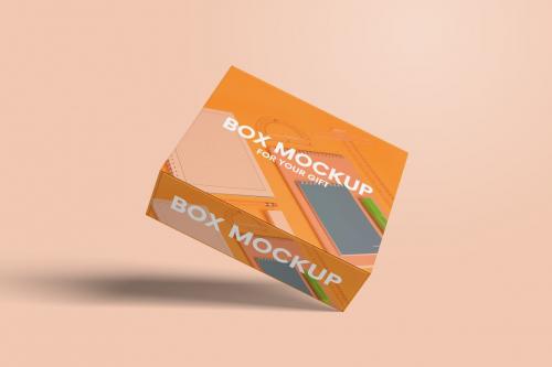 Floating Box Mockup