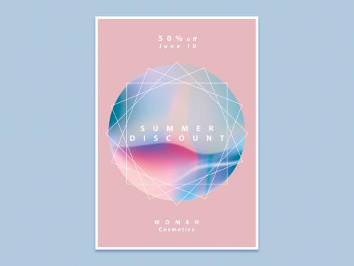 Adobe Stock - Modern Abstract Poster Layout with Pastel Gradient Geometric Design - 357257660