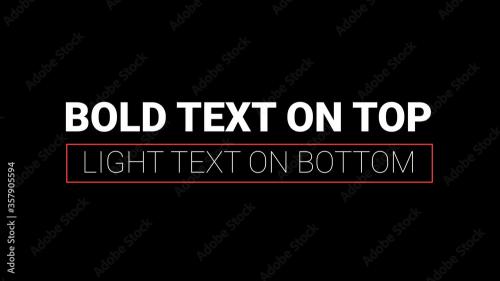 Adobe Stock - Bold and Light Text Title - 357905594