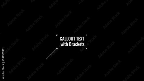 Adobe Stock - Callout Text with Brackets - 357937421