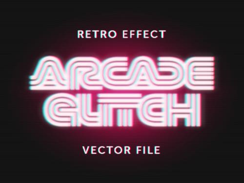 Adobe Stock - Retro Neon Glitch Effect Mockup - 358340178