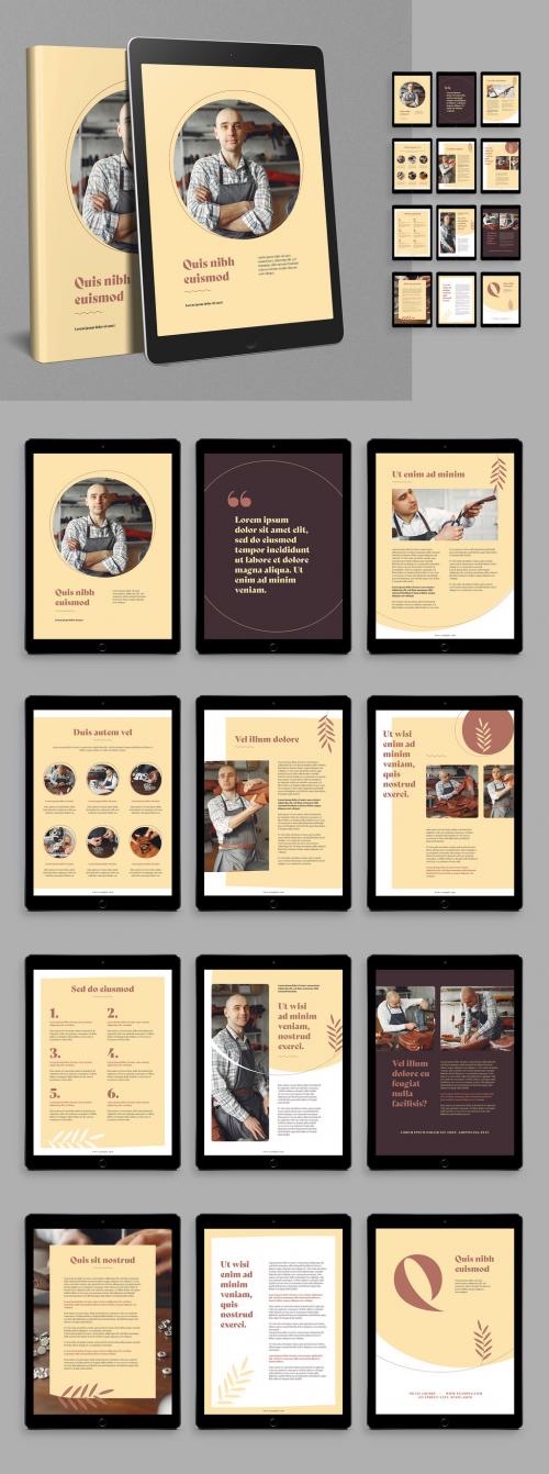 Adobe Stock - Ebook Layout with Brown Accents - 359512030