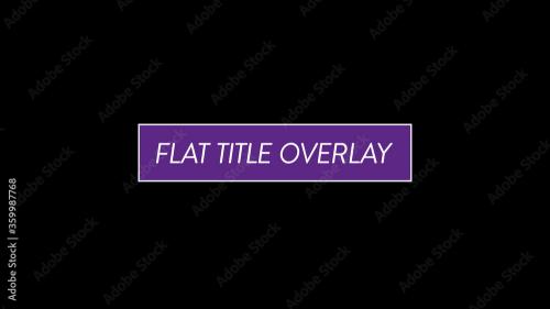 Adobe Stock - Square and Rounded Flat Title Overlay - 359987768