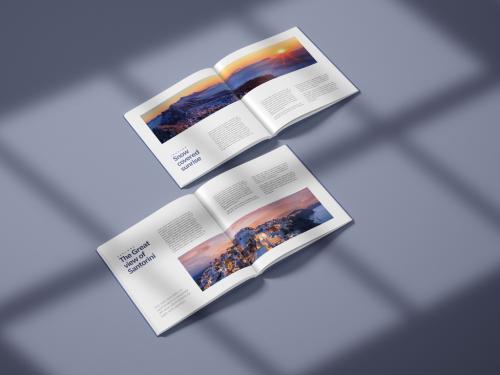 Adobe Stock - Realistic Square Catalogue Mockup - 360003794