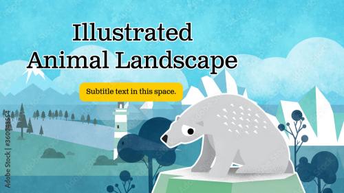 Adobe Stock - Illustrated Animal Landscape Title - 360043554
