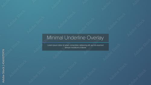 Adobe Stock - Minimal Underline Overlay - 360073976