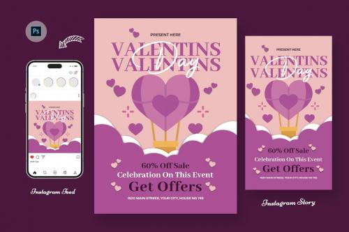 Gift Valentines Day Flyer Template