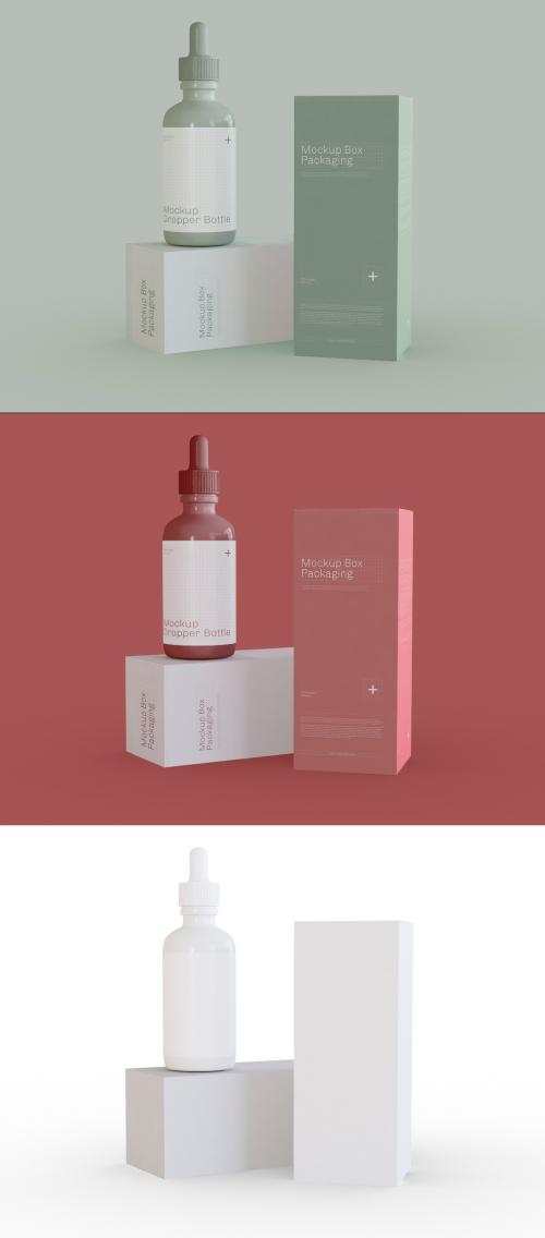 Adobe Stock - Dropper Bottle and Box Packaging Mockup - 360489822
