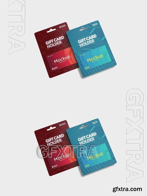 Double of Gift Card Holder Mockup YPQFCQJ