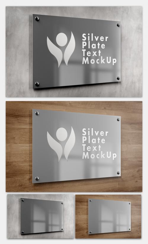 Adobe Stock - Mockup of a Metal Wall Plate - 361444098