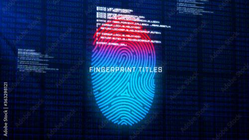 Adobe Stock - Computer Security Fingerprint Titles - 363298121