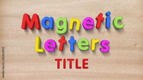Adobe Stock - Kids Magnetic Letters Title - 363613913